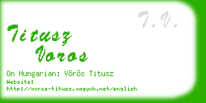 titusz voros business card